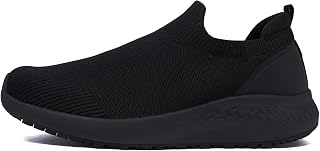 Men's Non Slip Work Shoes Restaurant Waterproof Chef Shoe for Kitchen Hospital Slip-Resistant Air Cushion Sneakers with Easy-Clean Modern Design Breathable Lightweight