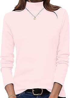 PLMOKEN Women's Long Sleeve Turtleneck Jumper