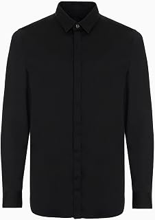 Armani Exchange Men's Smart Stretch Satin Casual Shirt (Pack of 1)