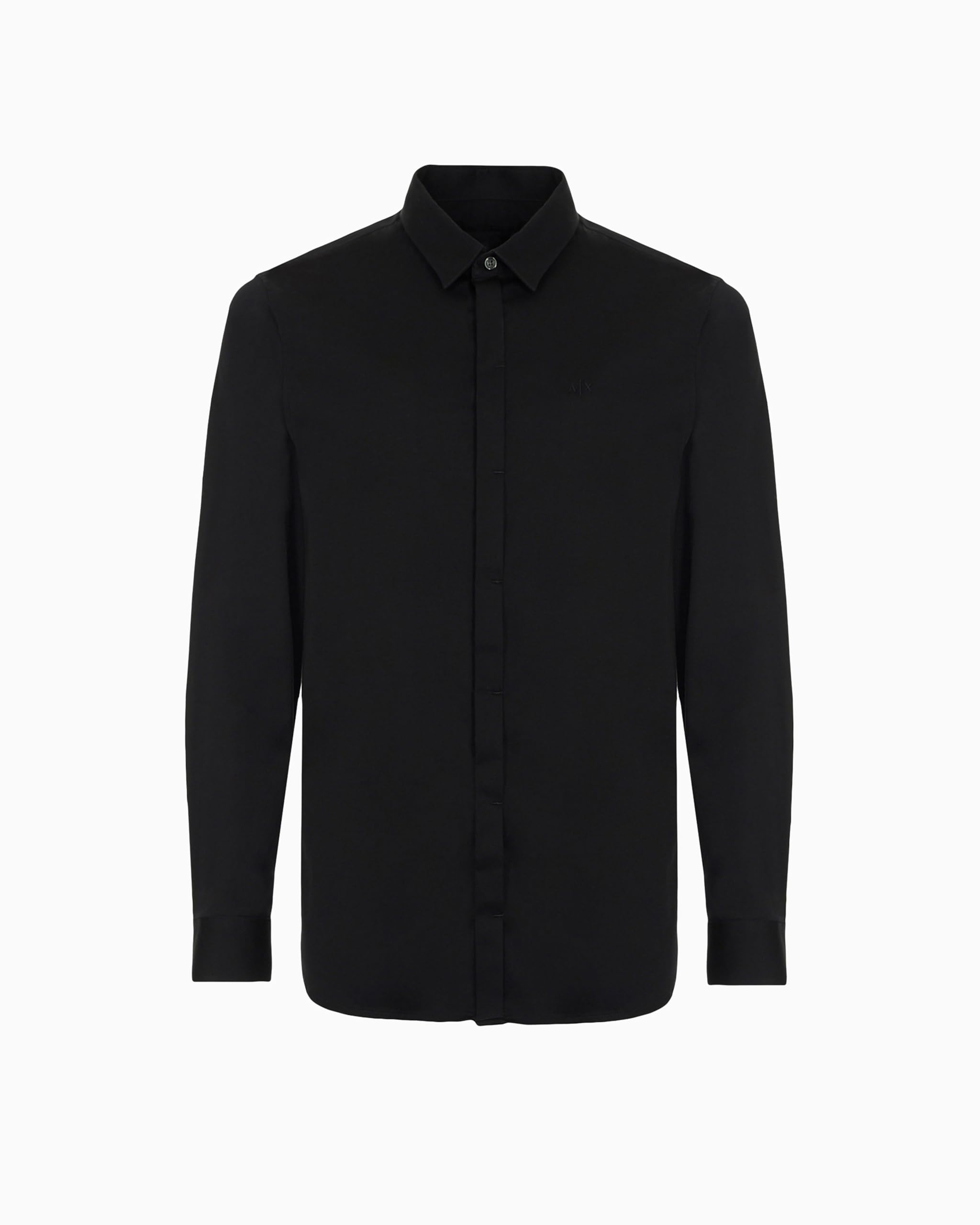 Armani Exchange Men's Smart Stretch Satin Casual Shirt