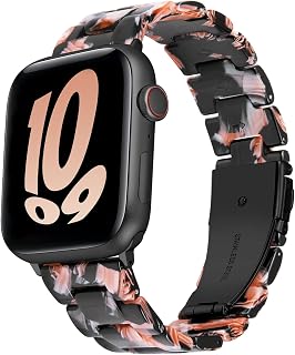 BINLUN Band Compatible with Apple Watch Band 38mm 40mm 41mm 42mm 44mm 45mm 46mm 49mm for Women Resin Band Compatible with iWatch Series 12 11 10 9 8 7 6 5 4 3 2 1 SE Ultra in Lightweight Stylish