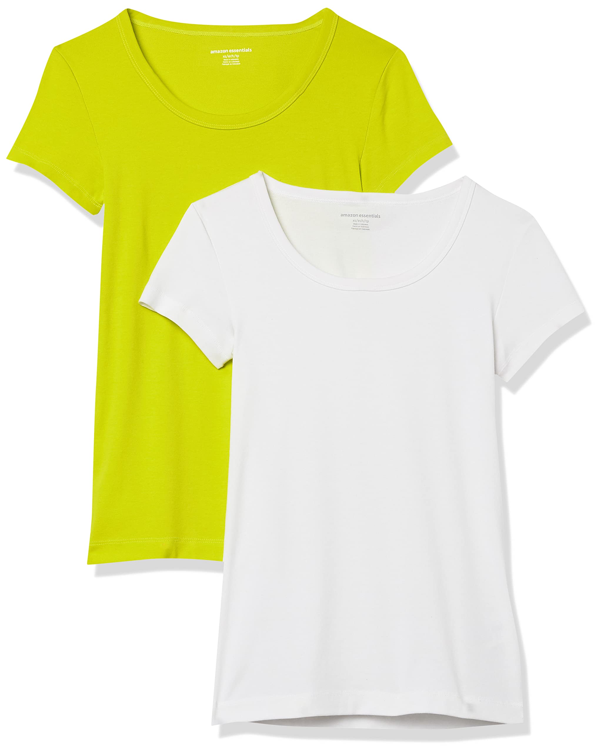 Amazon Essentials Women's Slim-Fit Short-Sleeve Crewneck Tshirt, 2-Pack