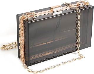 WJCD Clear Acrylic Purse Stadium Crossbody Clutch for Women Evening Party