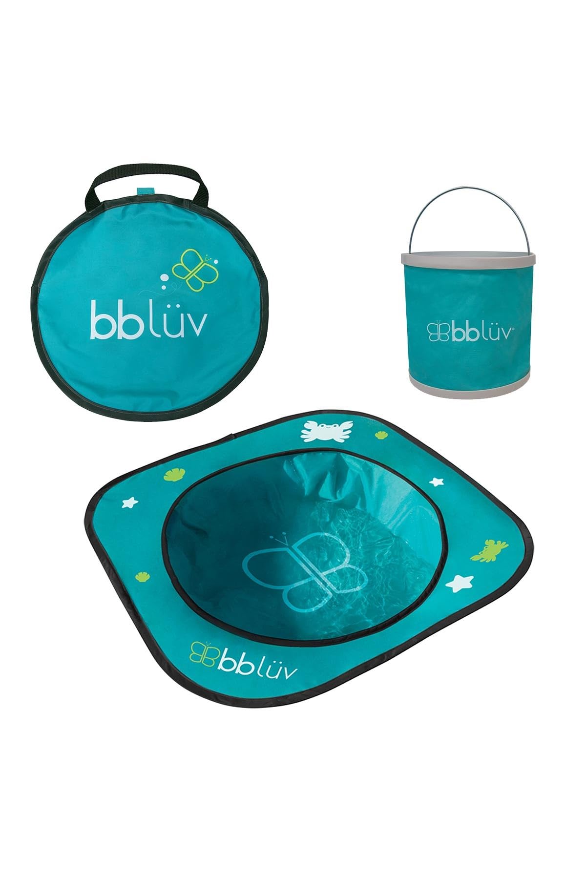 bblüv - Arenä - Pop-Up Baby Beach Pool with Foldable Bucket & Carry Bag | Pop-Up