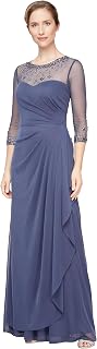 Alex Evenings Long Sweetheart Neckline Dress (Small & Regular Size) Special Occasion Dress Women (Pack of 1)