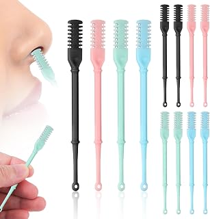 15pcs Nose Hair Trimmer 2 in 1 Nose Hair Cutter Manual Nose Trimmer Plucker Manual Clipper Rotary for Men and Women (Black, Blue, Pink, Green, Off-White)