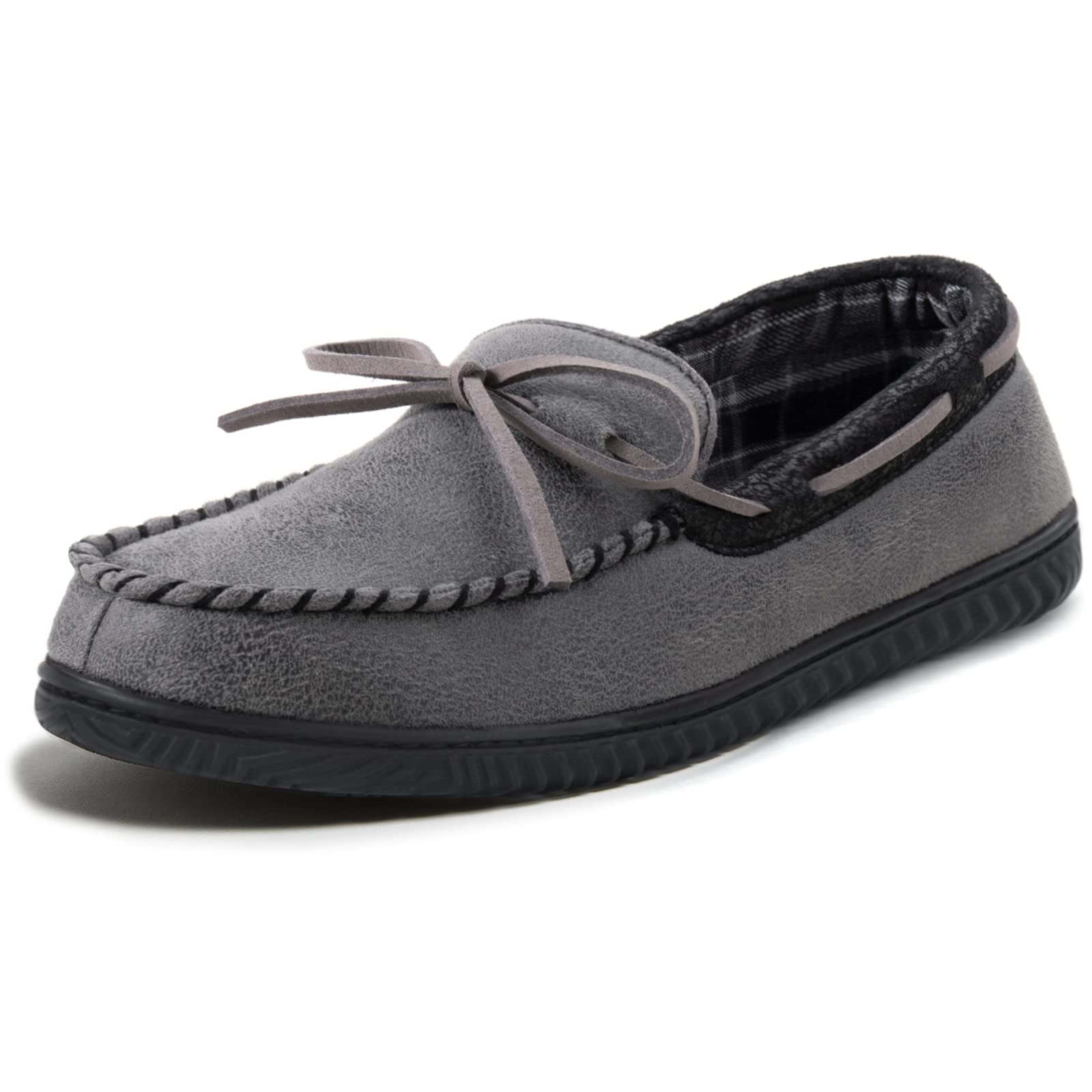 ULTRAIDEAS Men's Loafer Slippers Comfortable Memory Foam Rubber Soles Non-Slip f