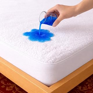 Sheet Story Bamboo Waterproof Mattress Protector Double Size - White