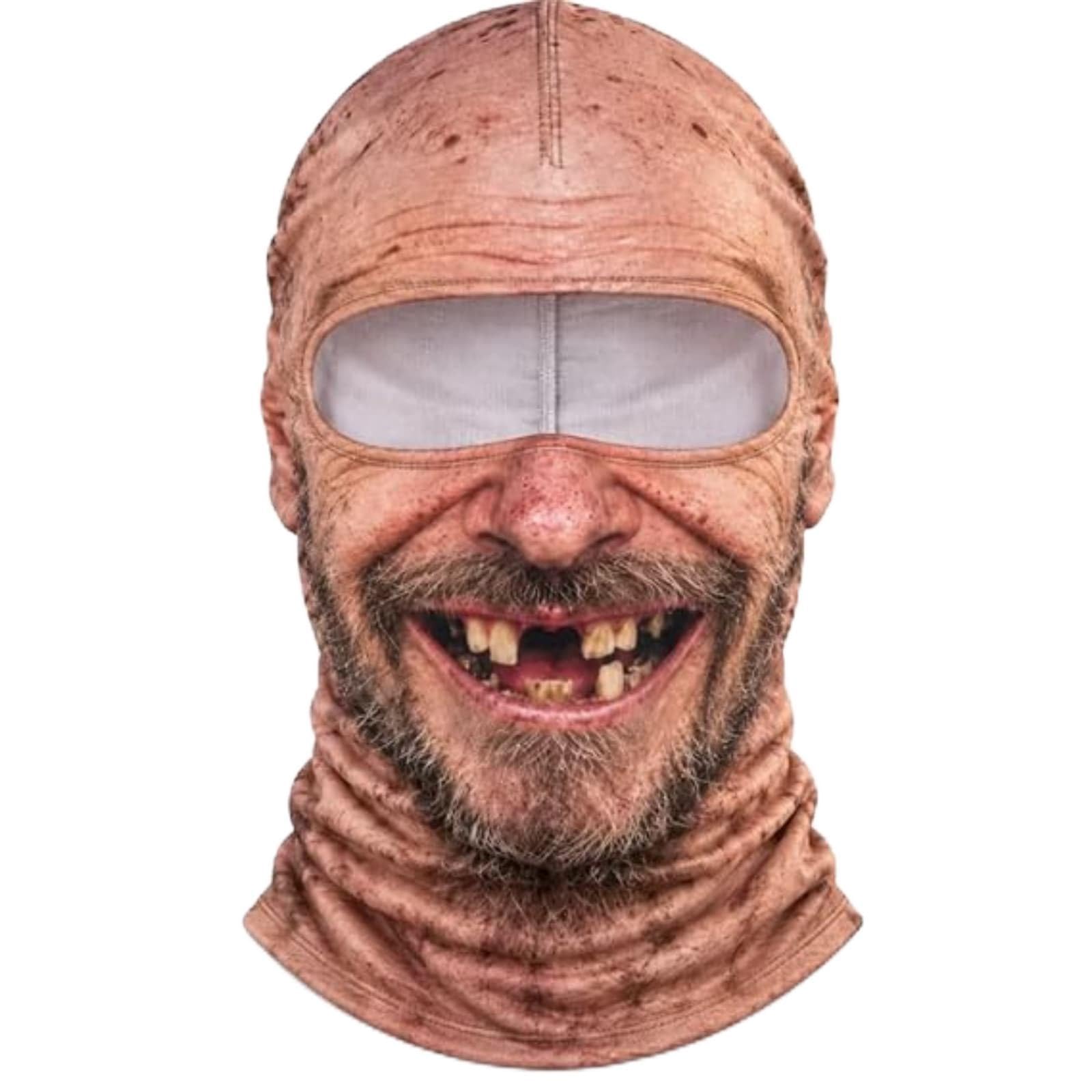 Realistic Old Man Face Balaclava Funny 3D Printed Full Face Ski Mask Winter | No