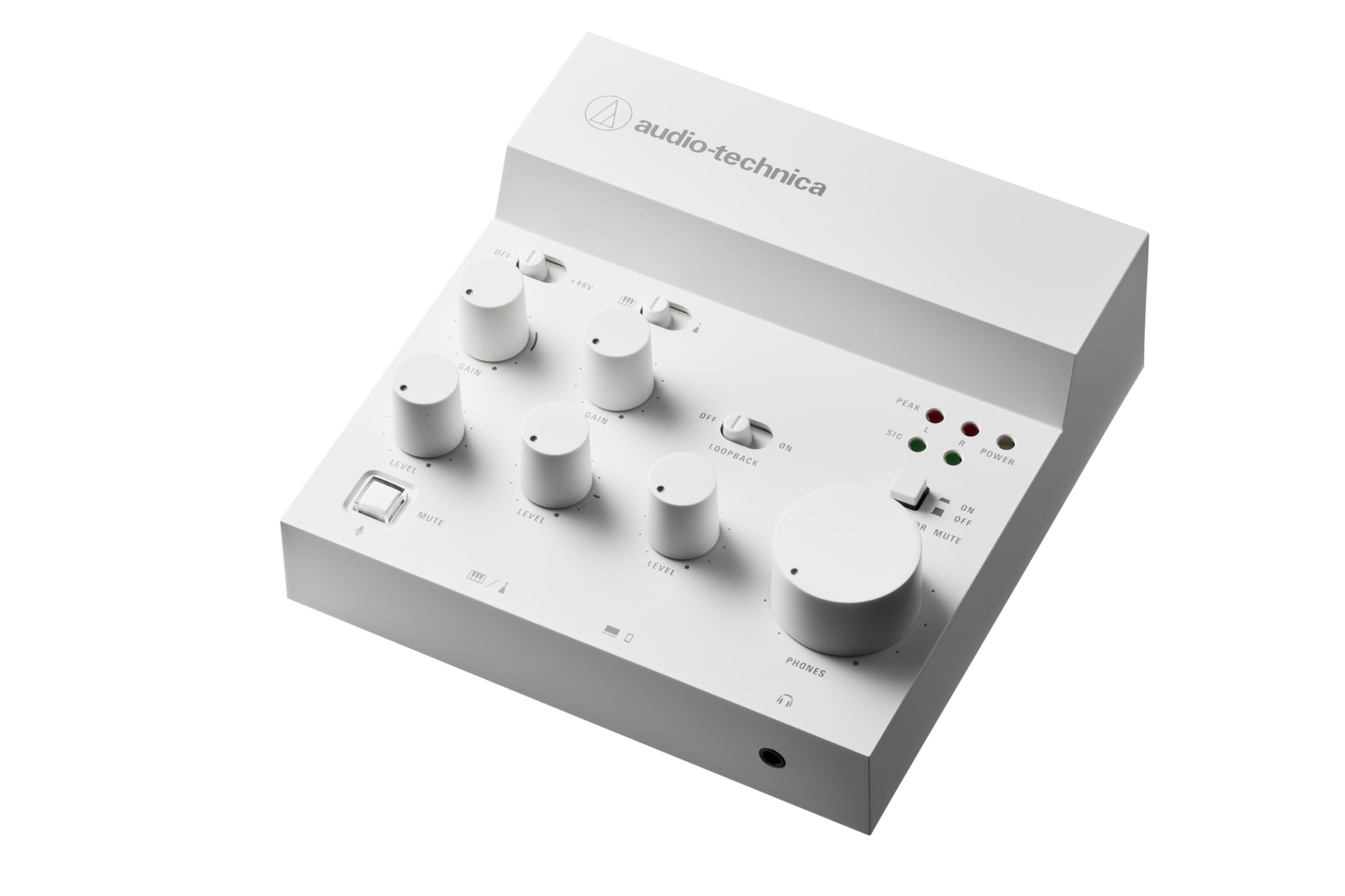 Audio-Technica AT-UMX3 WH USB Audio Mixer, Audio Interface, Distribution Device,