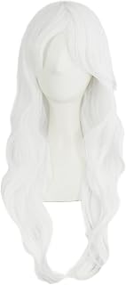 MapofBeauty 70 cm/ 28 inch Cosplay Curly Anime costume Fashion Wig (White)