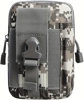 Military Waist Bag Multifunctional Oxford Fabric Waist Bag with Multiple Compartments for Outdoor Sports Fishing Business Casual Bag, army green, Men's Purses