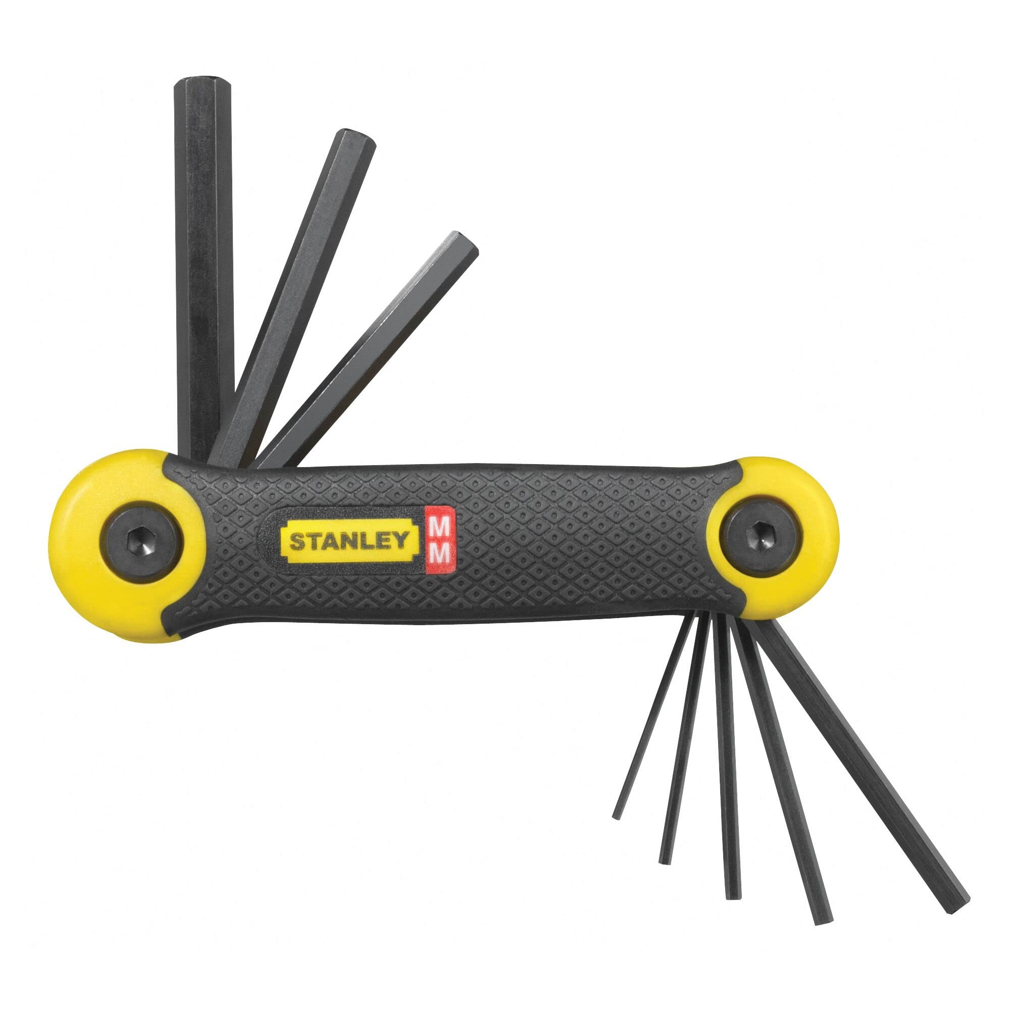 STANLEY Metal Folding Hex Key Metric 8 pc Set, Pocket Size, 2-69-264 | Bi-Materi