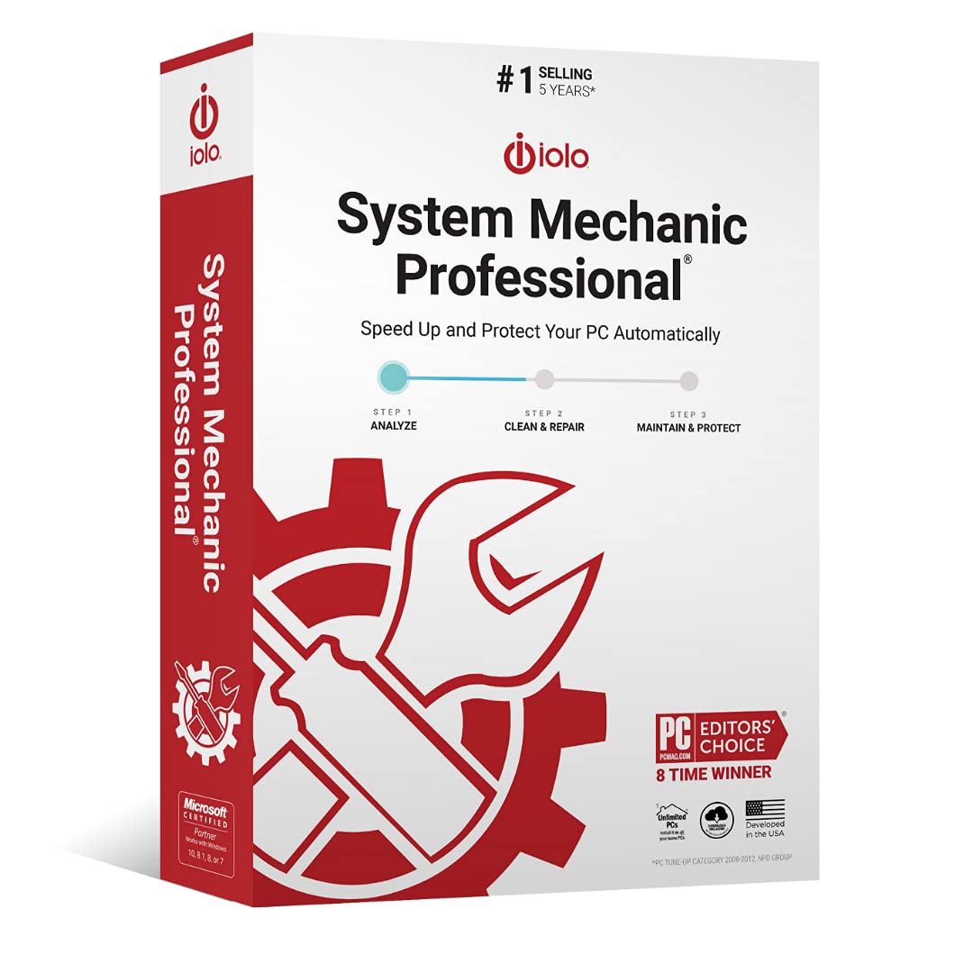iolo - System Mechanic Pro, Computer Cleaner for Windows, Blocks Viruses and Spy