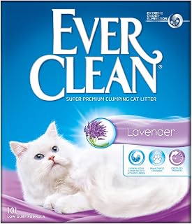 Ever Clean Clumping Cat Litter, Lavender Scented for Long-lasting freshness, Maximum Odour Elimination, 10L