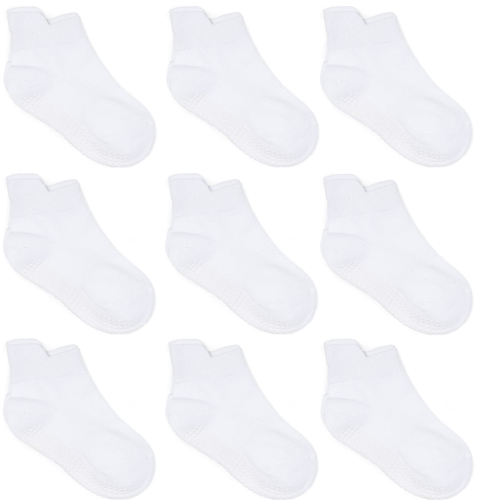 Zaples Baby Non Slip Grip Ankle Socks with Non Skid Soles for Infants Toddlers K