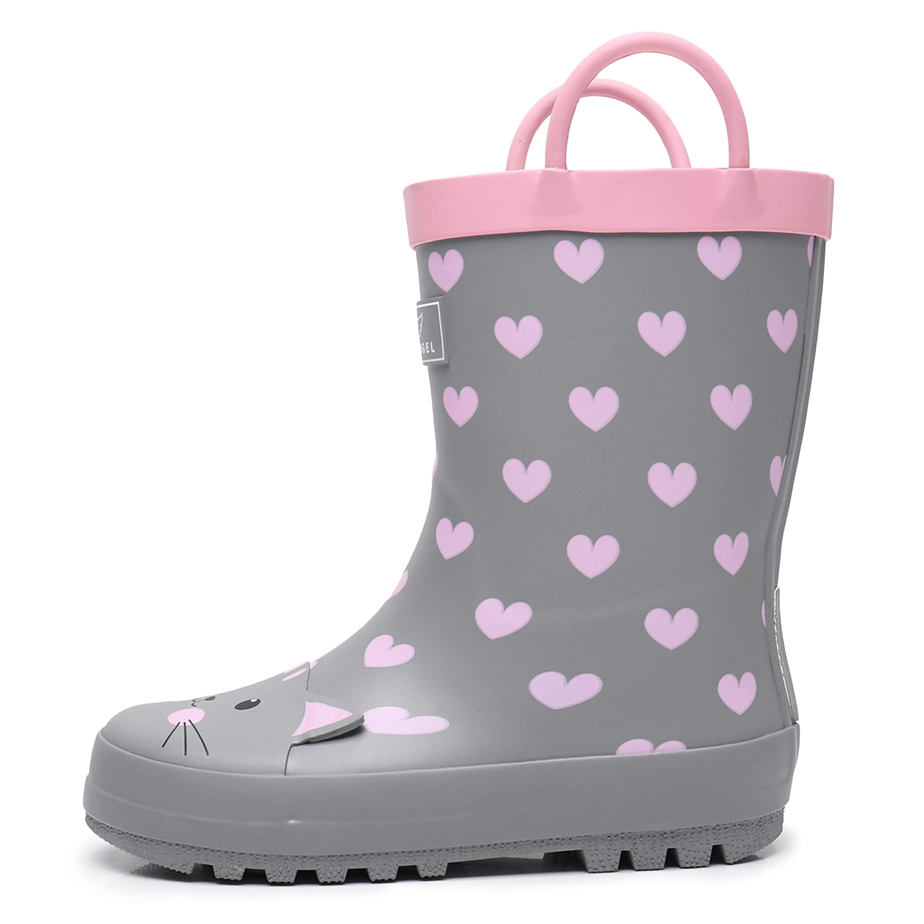 RAINANGEL Kids Rain Boots with Easy Wear Handles Waterproof Rubber Rain Boots fo