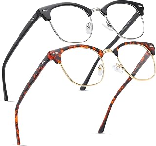 Perfectmiaoxuan Set of 3 Pairs of Anti-Blue Light Glasses Women Men - Glasses for Screen, Gaming, Protection against Eye Fatigue and UV Rays, Blocking Blue Light and Light