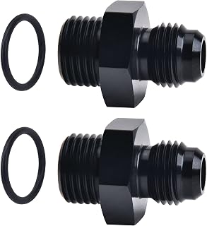 EVIL ENERGY 6AN Male Flare to M16 x 1.5mm Male Metric Fitting Adapter Aluminium Alloy 2PCS