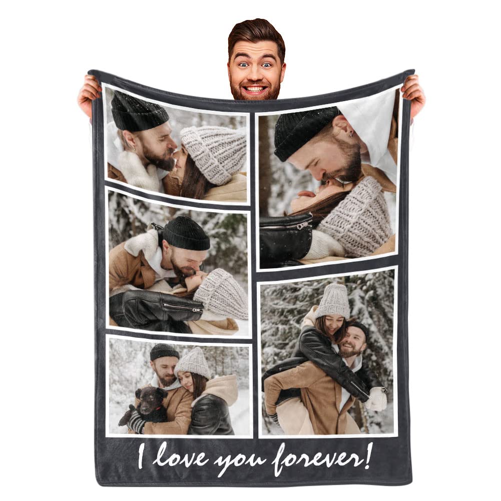 DayOfShe Printed in USA-Ships Next Day, Customized Photo Blanket Gifts for Women