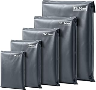 EPACKAGING 125 Mixed Grey Parcel Bags, Tamper-Proof Strong Postal Packaging Bags for Shipping, Mailing & Delivery, 5 Sizes Small to Large, 25 Each