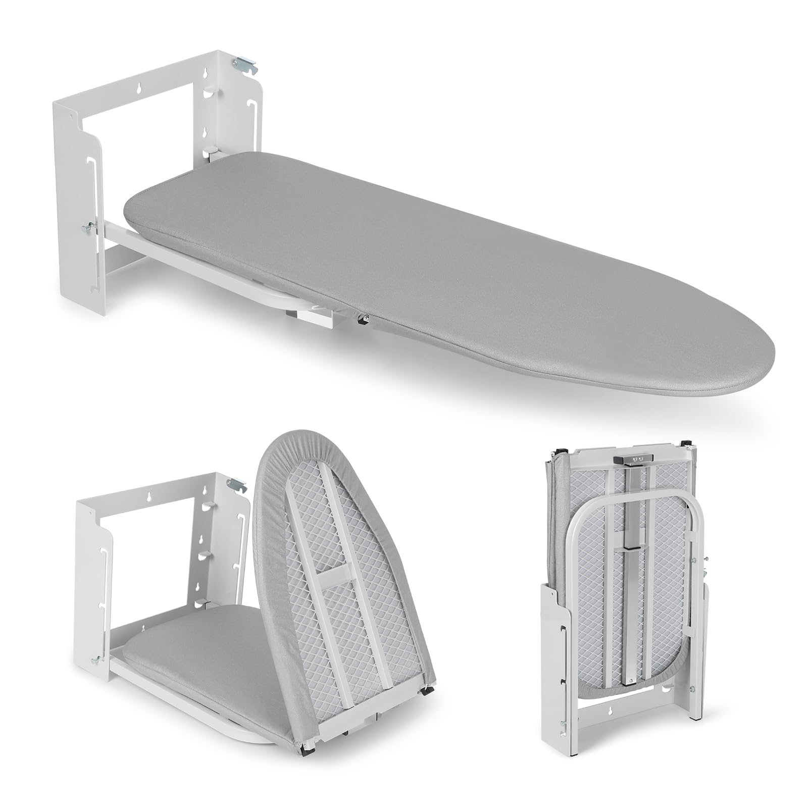 Wall Mounted Ironing Board with Height Adjustment, Foldable 36 x 12 Inch | Wall 