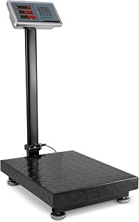 Industrial Scale, Shipping, Packages, Platform, Black, 600 LB | Houseables Digital Postal Scale for Small Business, Heavy Duty Floor Weighing Machine, Luggage, Laundry, Dog, Pets