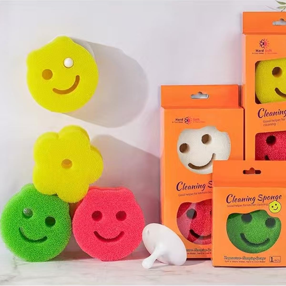 2 Pieces Kitchen Sponges, Anti-Scratch Dish Sponges, Multifunctional Sponges, Ho