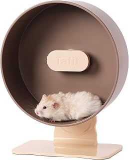 Tafit Super‑Silent Hamster Exercise Wheel – 10.2‑inch Quiet Running Spinner | 11‑14.2" Adjustable‑height no‑bend‑back spinner wheel for dwarf & Syrian hamsters, gerbils, mice & other small animals
