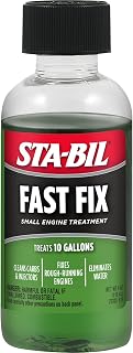 STA-BIL Fast Fix - Small Engine Treatment, Cleans Carburetors & Injectors, Fixes Rough Running Engines, Eliminates Water, Carb Cleaner & Fuel Injector Cleaner Treats Up to 10 Gallons, 4oz