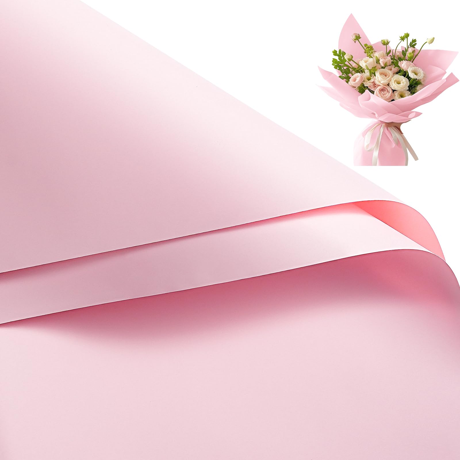 RUSPEPA 20 Sheets Flower Wrapping Paper, Waterproof Floral Bouquet Wrapping Pape
