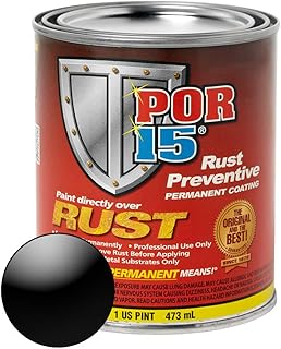 POR-15 Rust Preventive Coating — Non-Porous Protective Barrier, 16 fl oz, Gloss Black