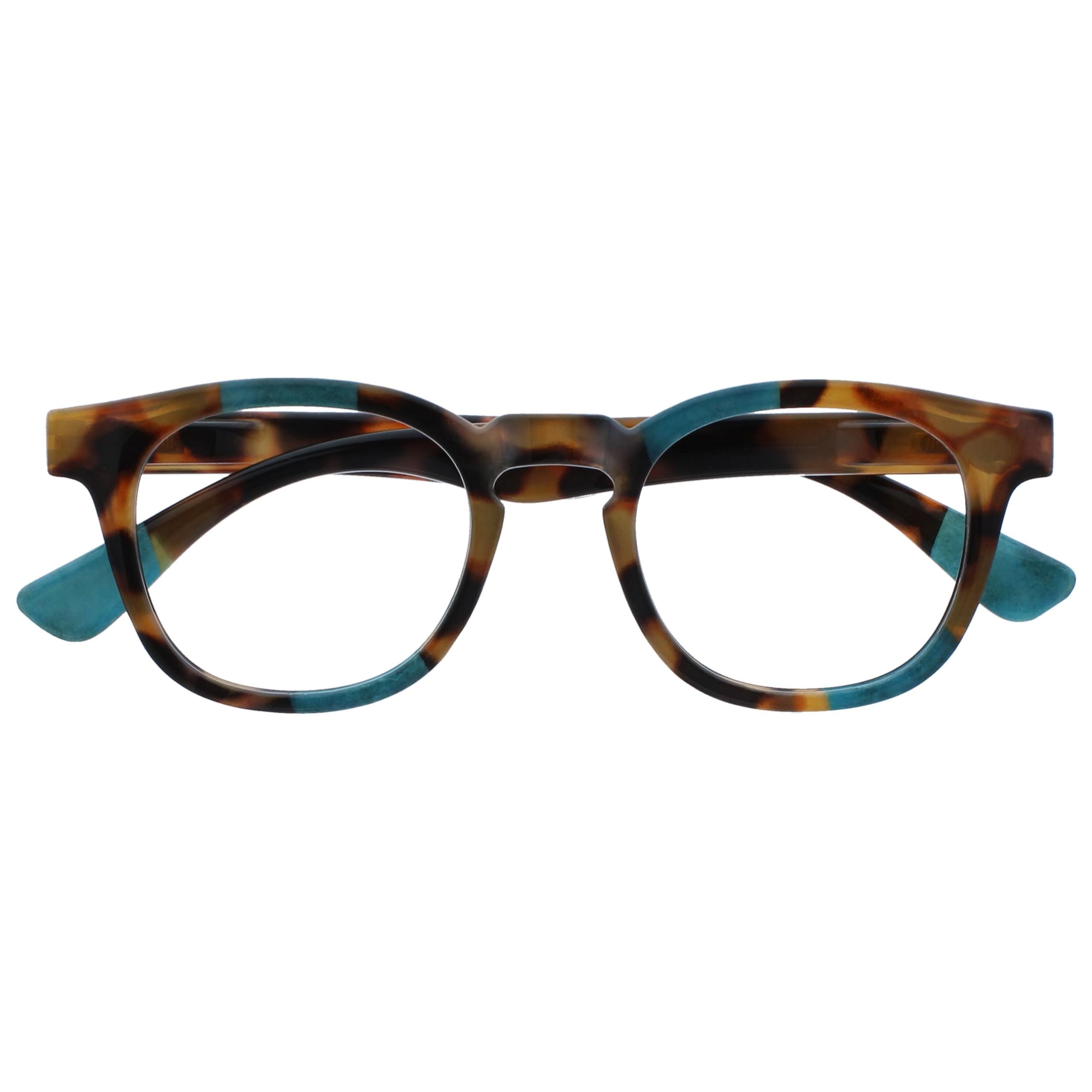 OPULIZE Ava Reading Glasses with Rounded Frame Flattering Spring Hinges Anti-Scr