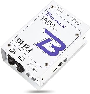Bolanle J22 Direct Active Stereo DI Box, 48V/9V/USB Power Dual Channel | Three power options: 48V phantom from a mixer, 9V battery, or 5V USB from any power bank or adapter