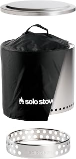 Solo Stove Ranger Amazon Exclusive Bundle | 15" Fire Pit + Accessories | Smokeless Design, Includes Stand, Lid & Shelter, Stainless Steel, Portable, Ideal for 2–4 People, 22 lb, Wood Burning