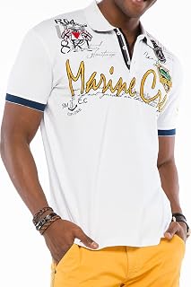 Cipo & Baxx Men's Casual Polo Shirt Short Sleeve T-Shirt Summer Slim Fit CT509
