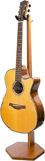 STRICH Acoustic Guitar Stand, HardWood 35.4" Height Floor Guitar Dispaly, Mahogany Guitars Holder with Hanger for Home, Studio (FH1, Guitar Display)