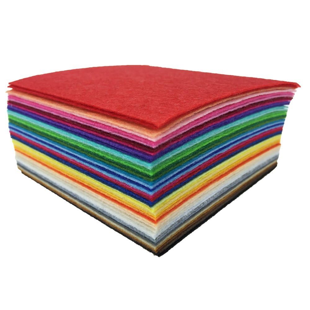 flic-flac 16PCS 8 x 12 inches (20 x 30cm) Assorted Color Felt Fabric Sheets Patc