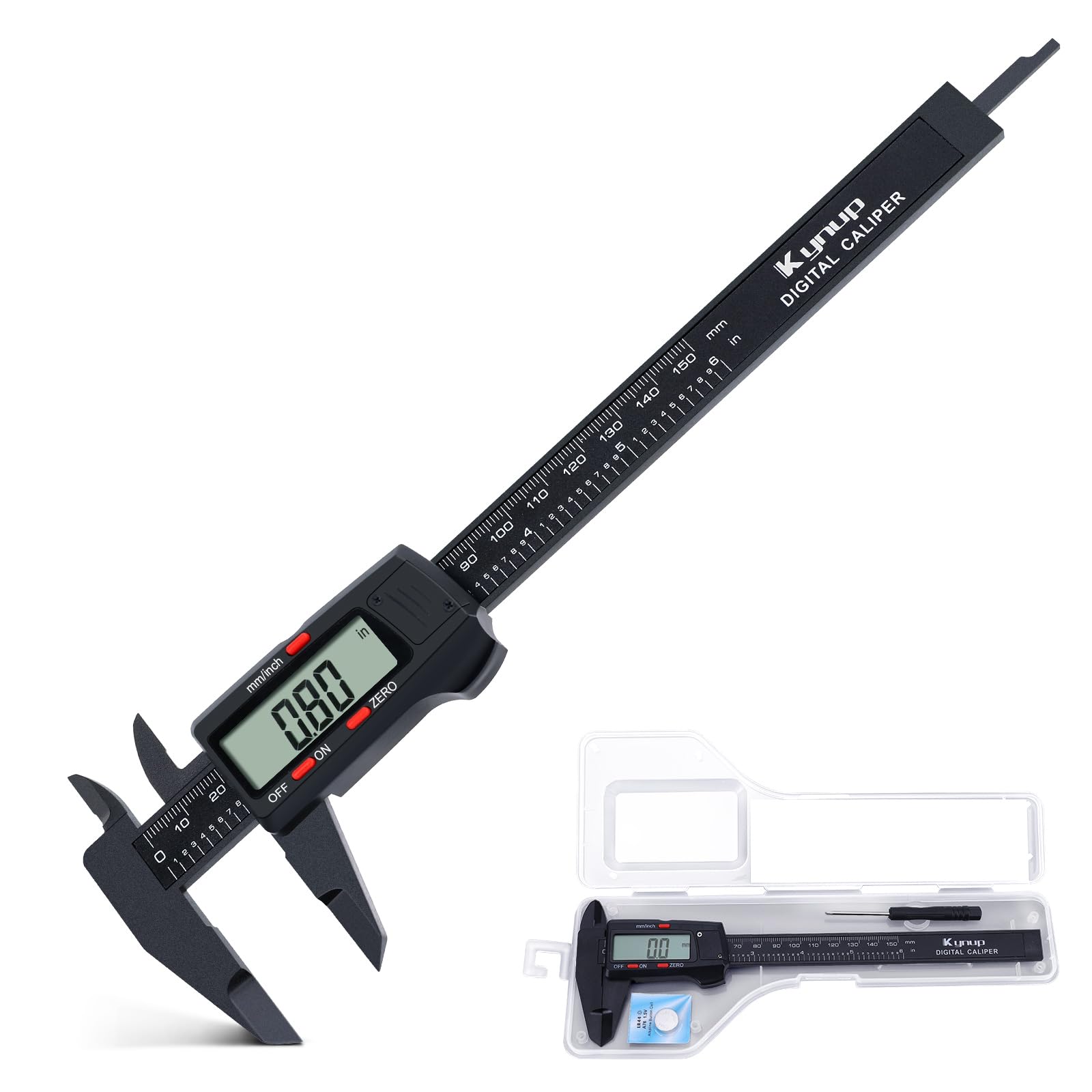 Kynup Digital Caliper, Caliper Measuring Tool with LCD Screen | Electronic Micro