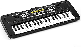 Raimy 37 Keys Electronic Keyboard Piano for Kids 3 4 5 6 7 8 9 Year Old | Early Learning Educational Portable Musical Instrument Toys, Birthday Gifts for Boys and Girls Beginner (Black)