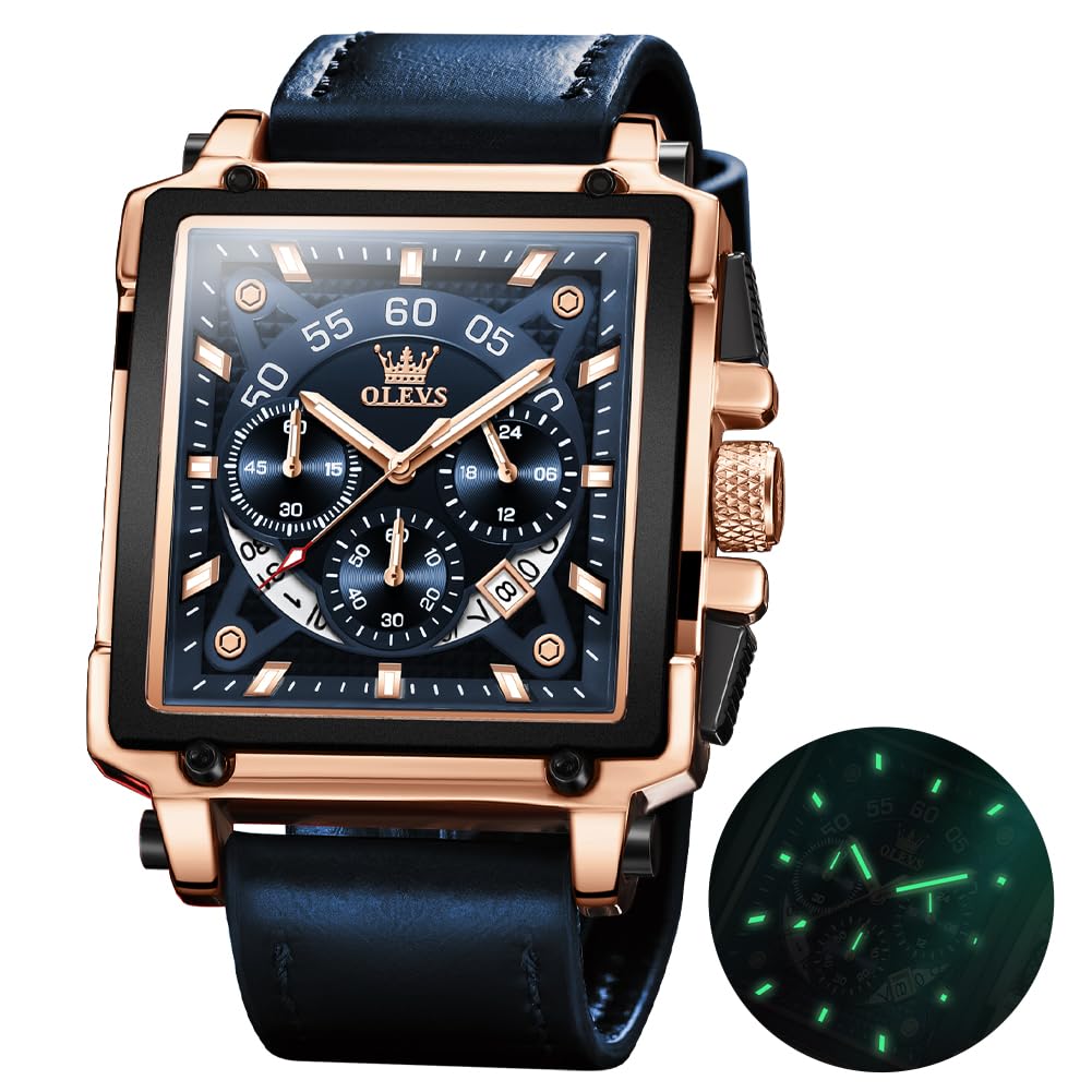 OLEVS Mens Big Dial Date Waterproof Mechanical Stainless Steel Fully Automatic M