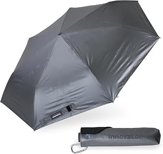 Ogawa 18766 Lightweight Wide Folding Umbrella, Hand Opening, 23.6 inches (60 cm), Innovator, For Both Sunny and Rainy Weather, Over 99% UV Reduction & Light Blocking Rate, Heat Shielding Treatment, Water Repellent, Silver, 7 Ribs, Carbon Ribs, Storage Case Included, UV Protection, Parasol for Boys, Gift