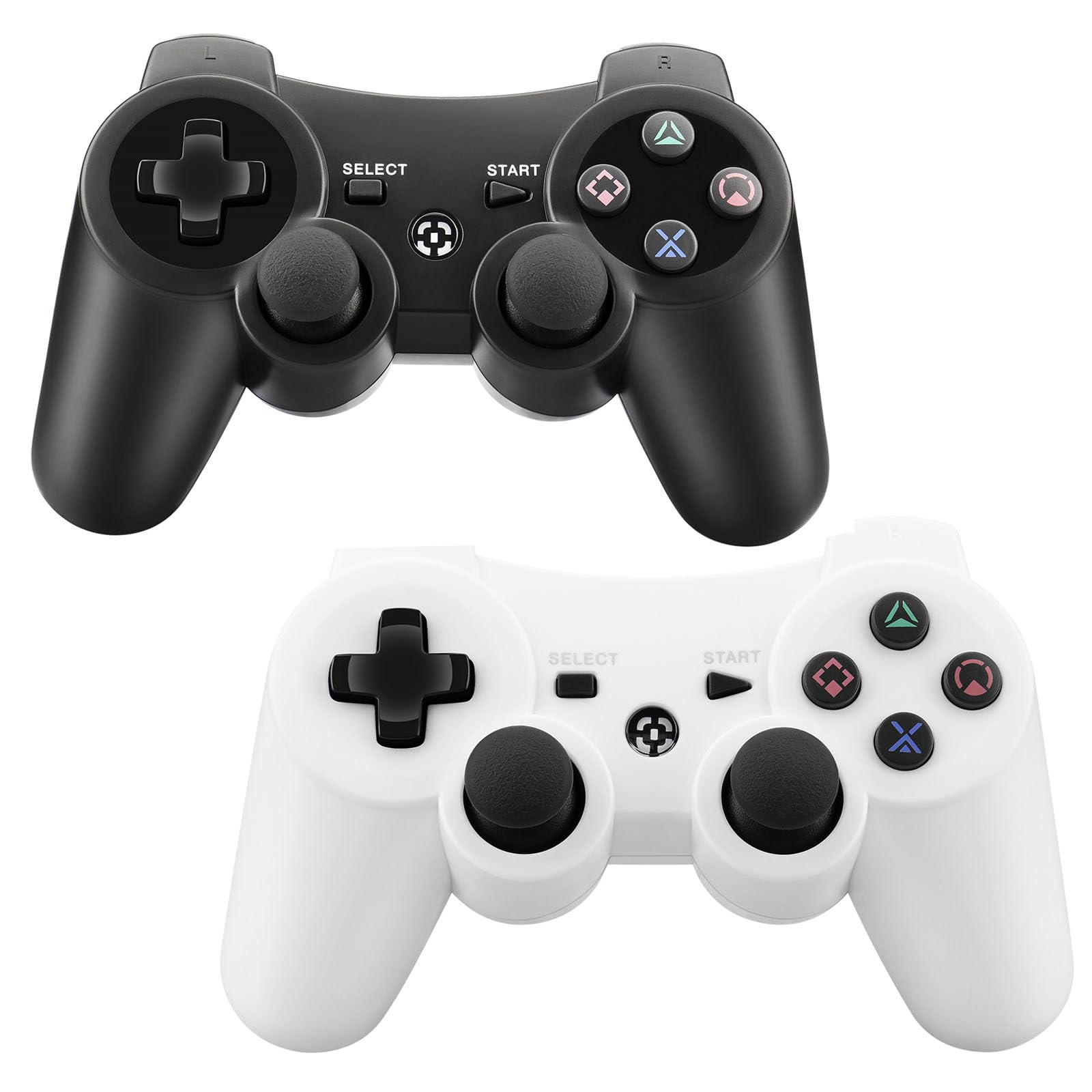 Enstixsm Replacement for PS3 Controller,2 Pack Wireless Controllers for PlayStat
