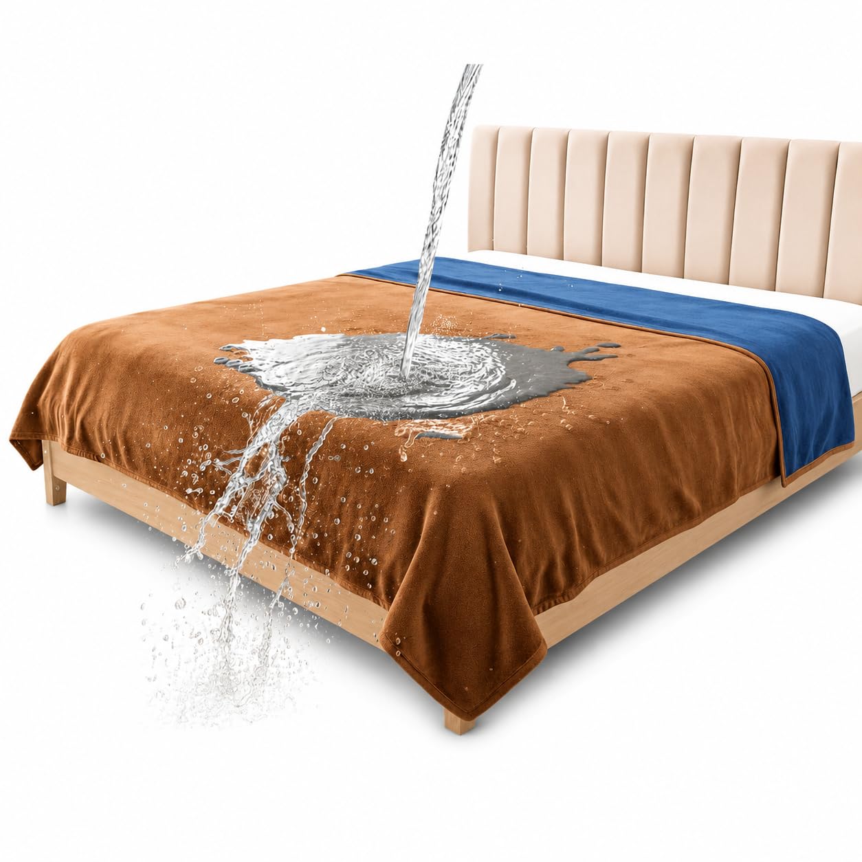 Queen Size Waterproof Blanket – Stain-Proof, Spill-Proof Flannel Blanket for Bed