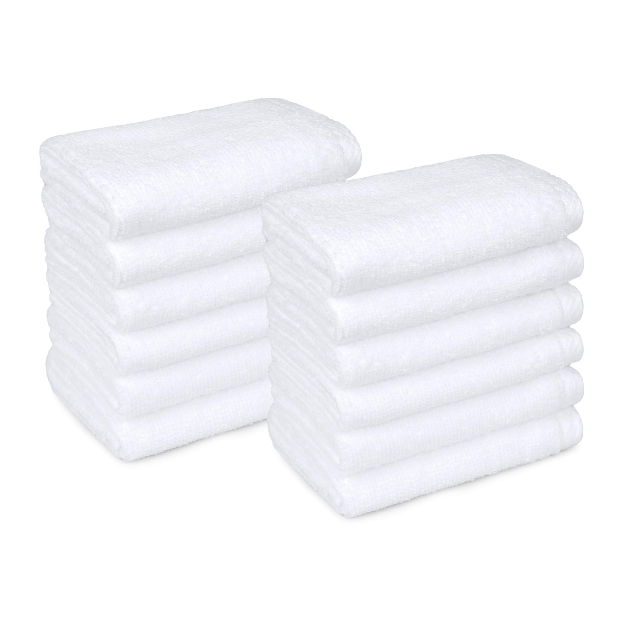 Amazon Basics Cotton Washcloths, Lightweight Quick-Dry, Absorbent Face and Body 