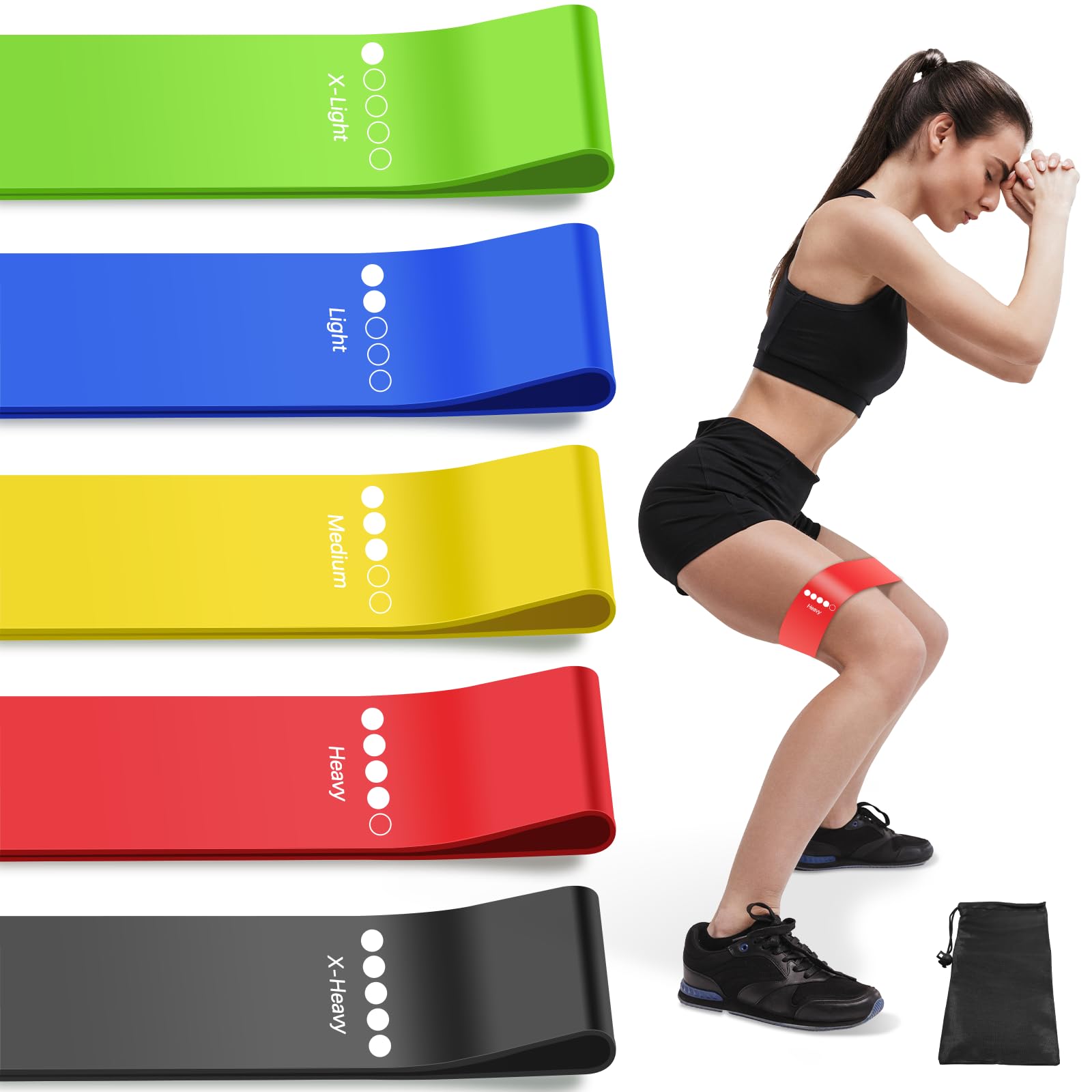 Resistance Bands for Working Out, Exercise Bands Resistance Bands Set with 5 Res