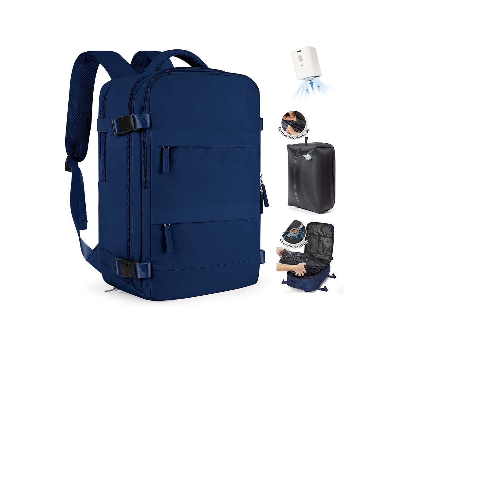 SZLX Vacuum Backpack Travel Bag with Pump Ryanair Cabin Bags 40x30x20