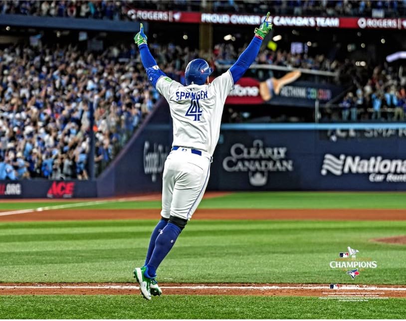 George Springer Blue Jays Unsigned 2025 ALCS Game 7 Game-Winning Home Run 8x10 P