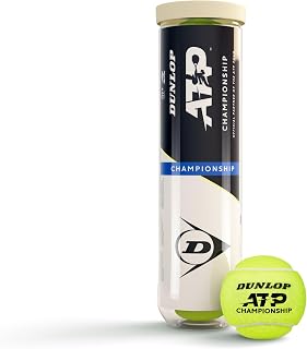 Dunlop Tennis Balls ATP Championship | ATP recommended | ITF approved | rubber core | reliable bounce | match & training | lawn | hard court | sand