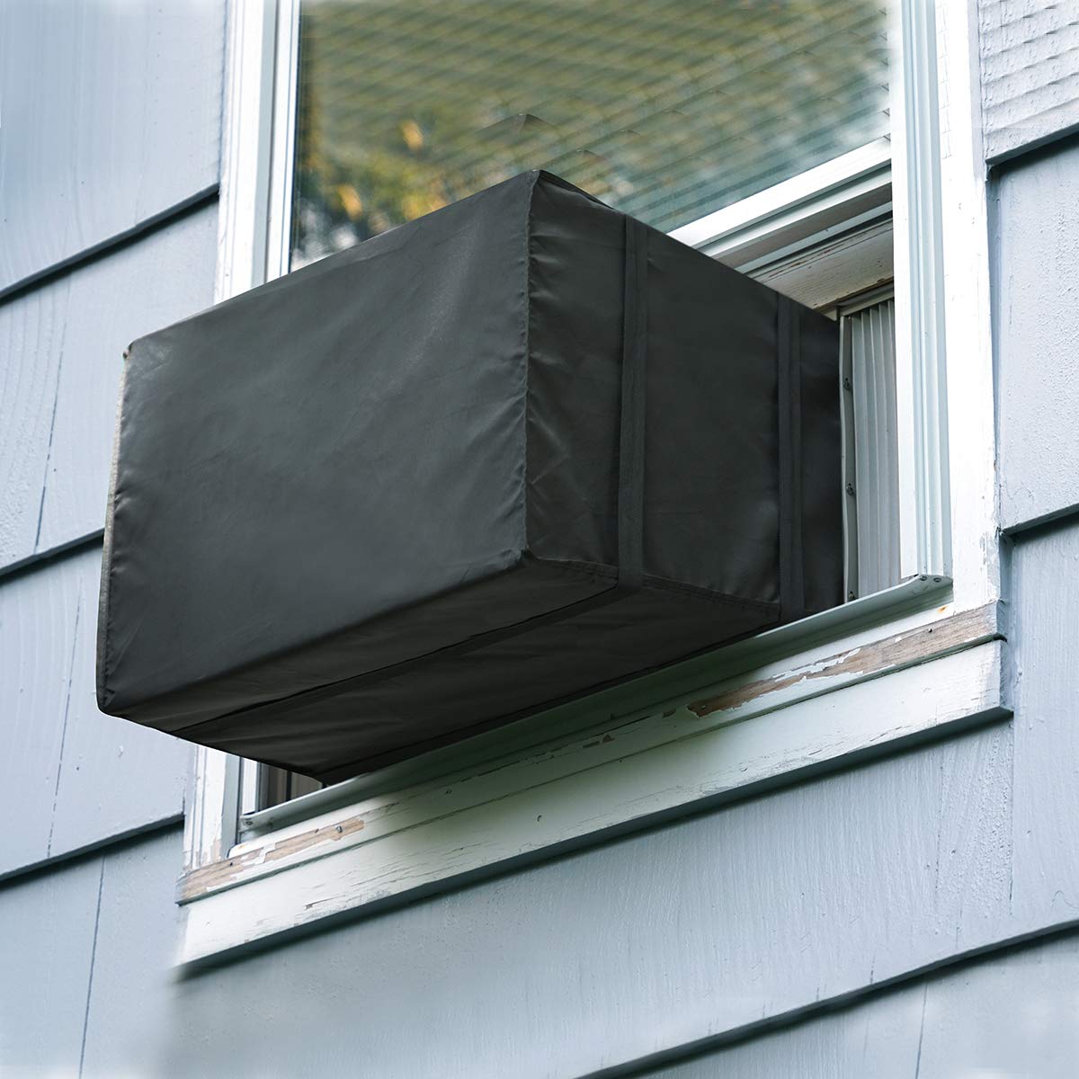 Luxiv Window AC Unit Cover Outdoor, Black Waterproof AC Cover 21X16X15 In | Fits